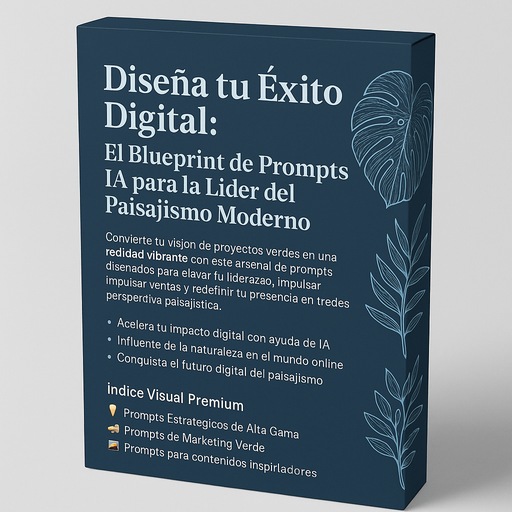 Diseña tu éxito digital. 50 Prompts para la líder del paisajismo moderno.